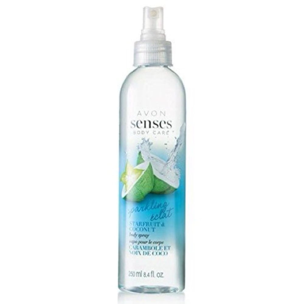 Avon Senses Sparkling Starfruit & Coconut Body Spray 8.4 Oz
